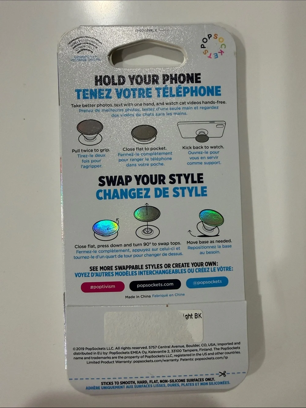 PopSocket Holographic PopGrip Phone Top - Green/Blue Sheen